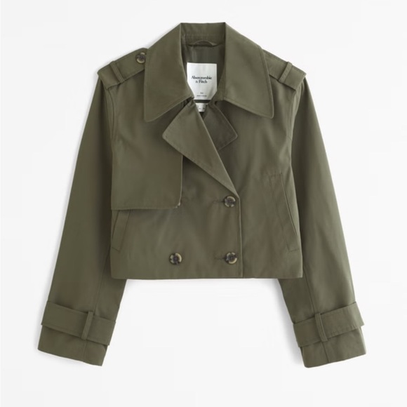 Abercrombie & Fitch Jackets & Blazers - Cropped Trench Coat